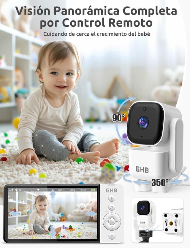 Thumbnail 3 de GHB Camara Vigilancia Bebe 5" 5000mAh 📷