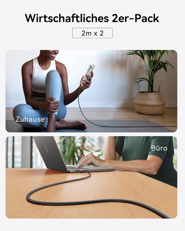 Thumbnail 6 de INIU 240W USB‑C Kabel 2 m Schnellladekabel