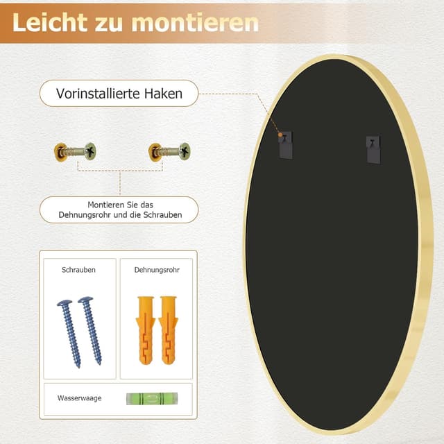 Thumbnail 5 de Koonmi 80 cm runder Spiegel in Gold