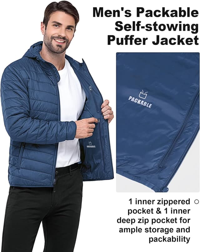 Detalle 2 de Outdoor Ventures Herren Steppjacke Wasserdicht