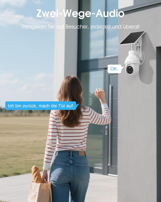 Thumbnail 6 de ANRAN 4K Solar Überwachungskamera 8MP