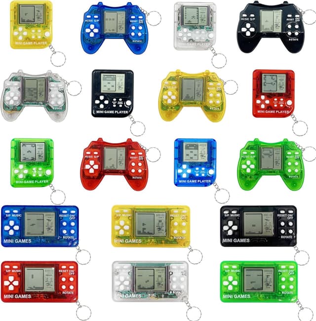Detalle de Hatende 18Pcs Video Game Party Favors for Kids — Mini Game Console Keychain Set