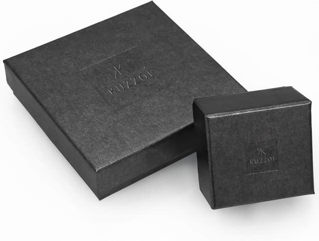 Detalle 1 de Kuzzoi Bague pour homme massive en argent 925 martelé – design vintage structuré, largeur 9 mm (tailles 60 à 66)