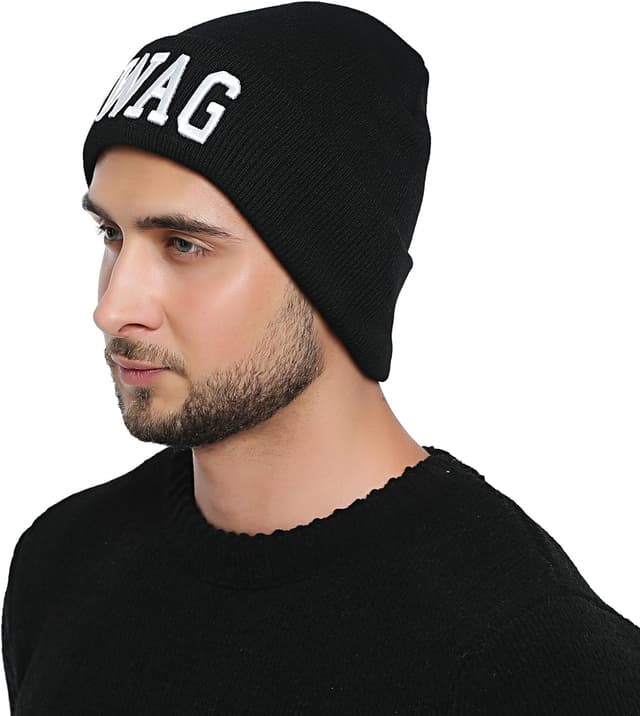 Detalle 2 de DonDon beanie uomo invernale nero Statement