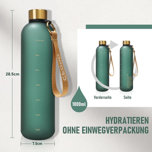 Detalle 2 de Opard Trinkflasche mit 1 L, BPA-frei