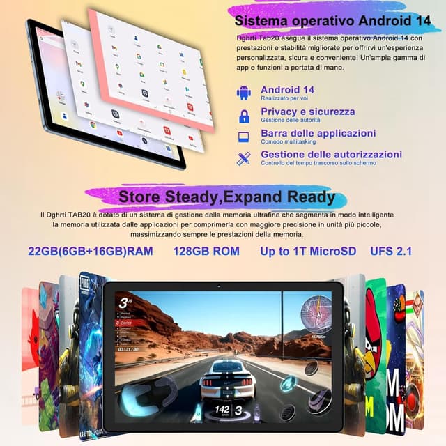 Thumbnail 2 de Dghrti 2026 Tablet Android 10 Pollici