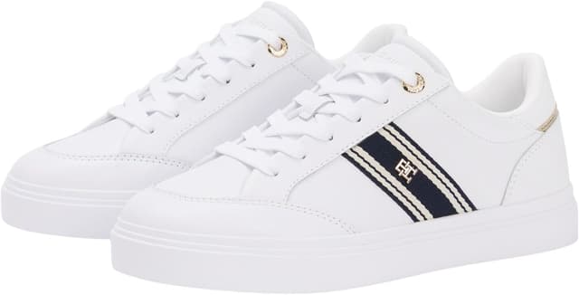 Detalle de Tommy Hilfiger TH Chic Cupsole Webbing FW0FW09354 scarpa bassa donna