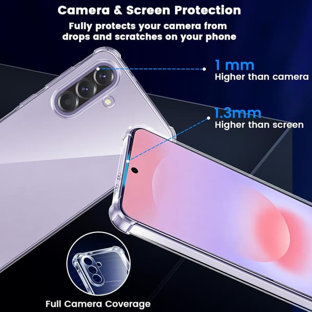 Detalle 2 de Coque Yohii pour Samsung Galaxy A37 5G avec protection caméra et 2 verres trempés (transparent)