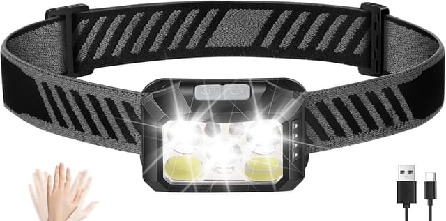 Imagen de Diboniur Linterna Frontal LED Recargable 1200 mAh en OfertitasTOP