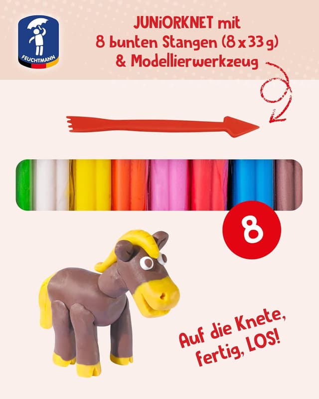 Thumbnail 6 de Feuchtmann JUNiORKNET Basic+ Knetset 8x33g