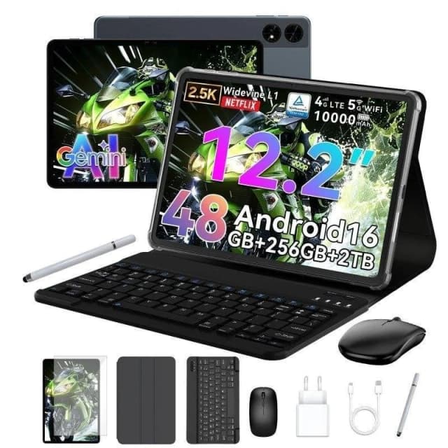 Detalle de tabwee T60 4G 12,2" con teclado y stylus, 48GB + 256GB