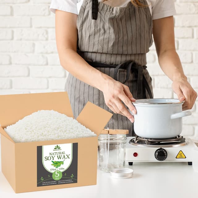 Detalle 2 de Sojawachs für Kerzen 5 kg von Waxcanpy
