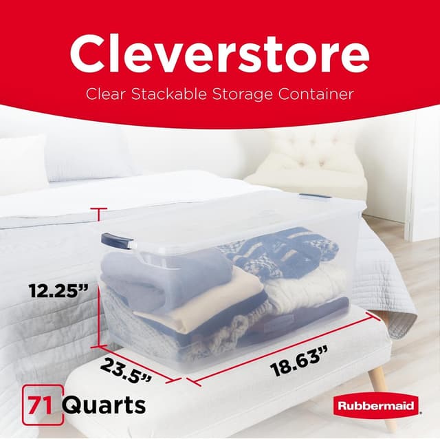 Detalle 2 de Rubbermaid Cleverstore 71 Qt storage bins
