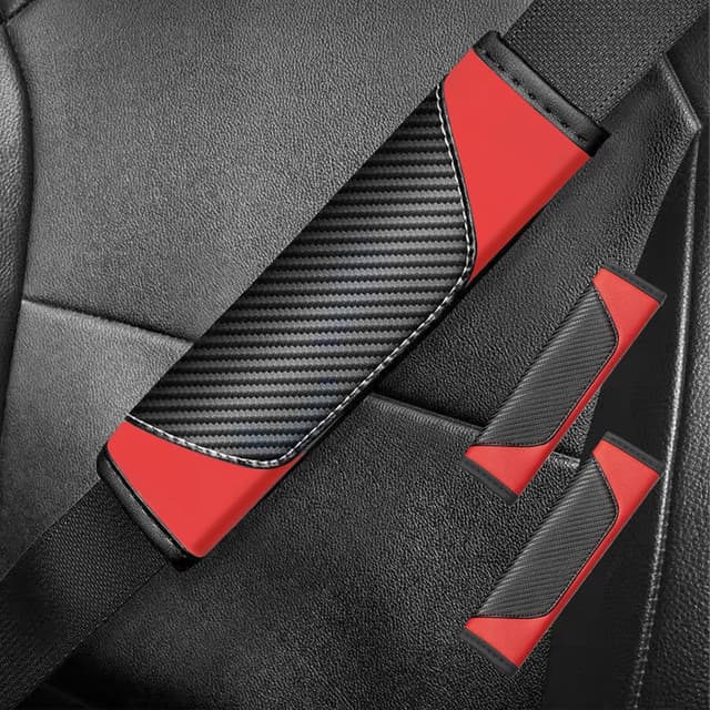 Detalle de Flintronic Protège-ceinture de sécurité pour voiture (lot de 2) universel : confort nuque et épaules