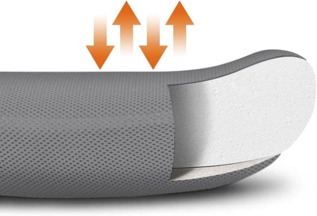 Detalle 2 de Yaheetech sedia da ufficio girevole con altezza regolabile, schienale reclinabile in tessuto traspirante (portata 136 kg) grigia scura