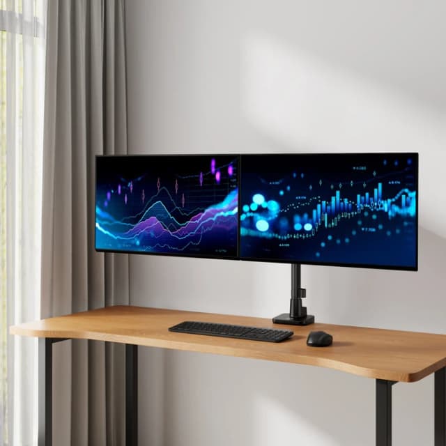 Detalle 2 de ACT AC8342 Monitorhalterung 49 Zoll für 2 Monitore