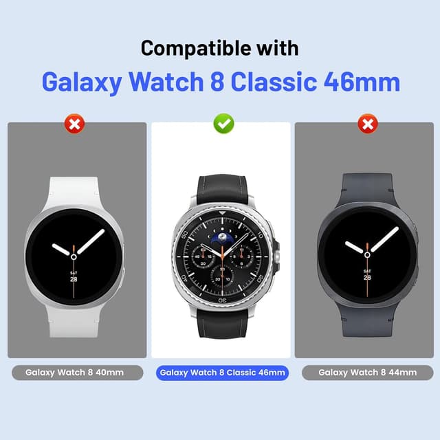 Detalle 2 de TQLGY Screen Protector for Samsung Galaxy Watch 8 Classic 46mm, 6-pack
