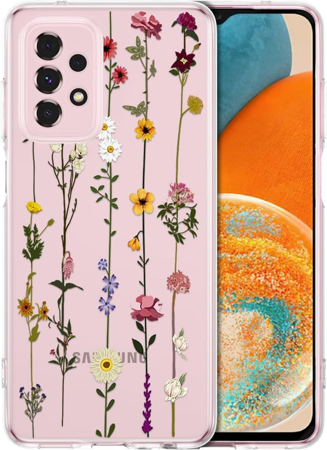 Detalle de ZTOFERA Blumen Handyhülle für Samsung Galaxy A23 4G/5G – weiches Silikon mit Kletterblumen-Muster