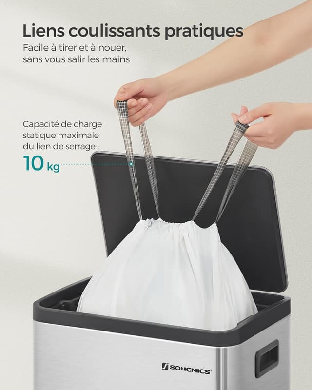 Thumbnail 4 de SONGMICS Sacs Poubelles 50 L Résistants