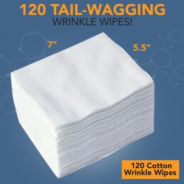 Detalle de NOVEHA Wrinkle XL Wipes for Dogs (120 wipes) for Bulldogs, French Bulldogs, Pugs & more