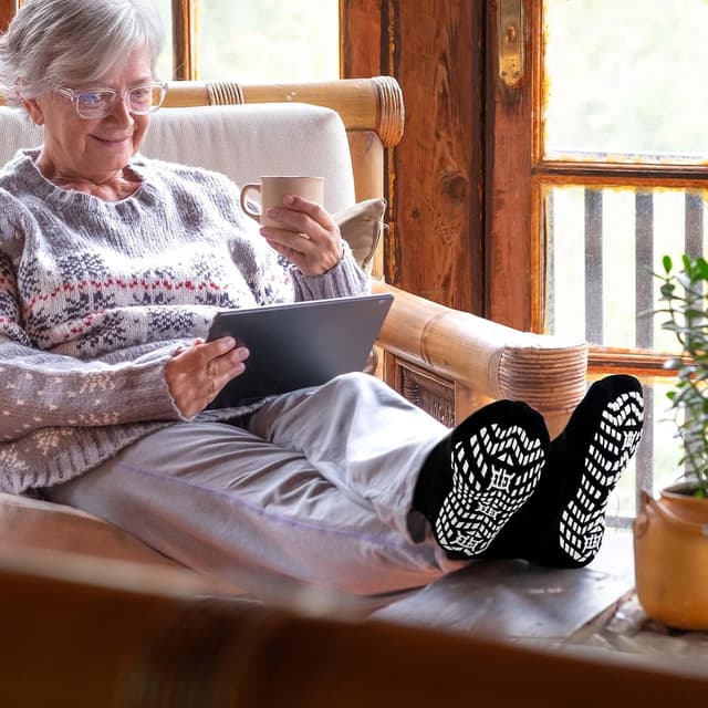 Thumbnail 2 de ZAKASA Calzini Antiscivolo Donna Cotone 5 Paia