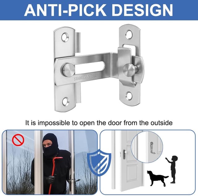 Detalle 2 de AOOSU Molla Automatica Gradi Chiavistell 90/180