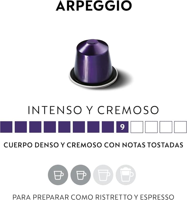 Detalle 2 de Nespresso Original Arpeggio: 100 Cápsulas Intensas