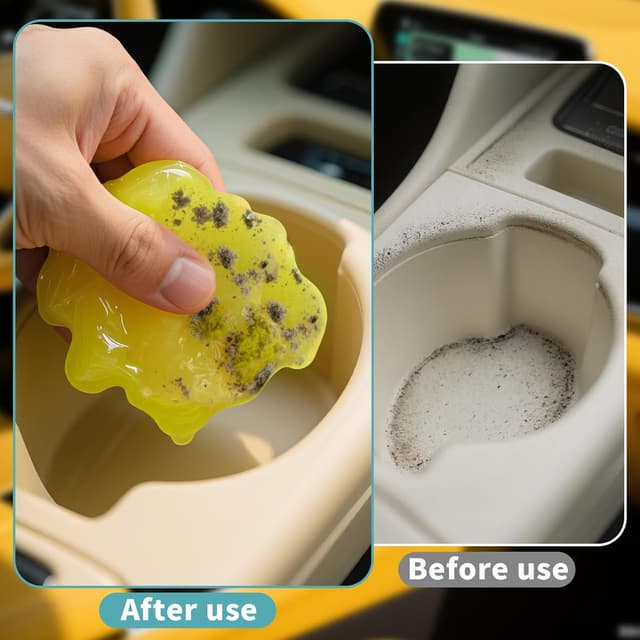 Detalle de ASFSKY Tastatur Reinigungsgel (Zitronengelb) – Reinigungsknete für Auto-Innenraum, Tasten, Polster & Leder