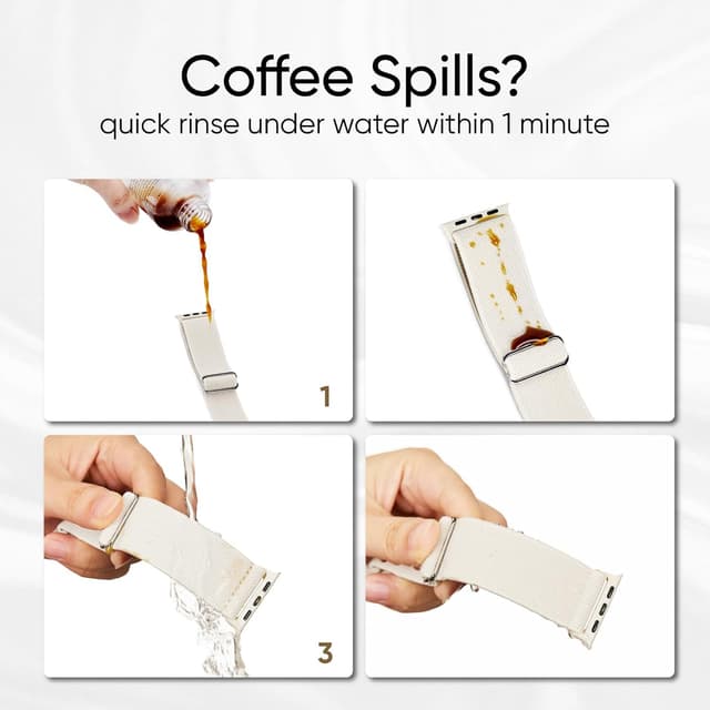 Detalle de Superuper 6 Pack Waterproof Stretch Band for Apple Watch (waterproof elastic straps)