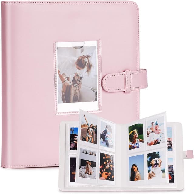 Detalle de Fotoalbum für 3-Zoll Sofortbilder mit 272+1 Taschen – kompatibel mit Fujifilm Instax Mini, Polaroid Snap & Kodak 3