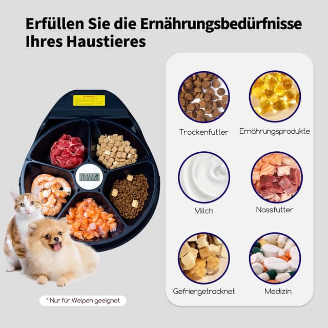 Detalle 1 de Katzenfutterautomat 5 Fächer 🍽