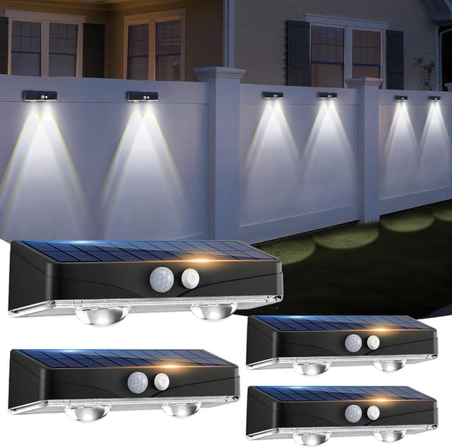 Detalle de Kolpop Solar Fence Lights Outdoor Garden
