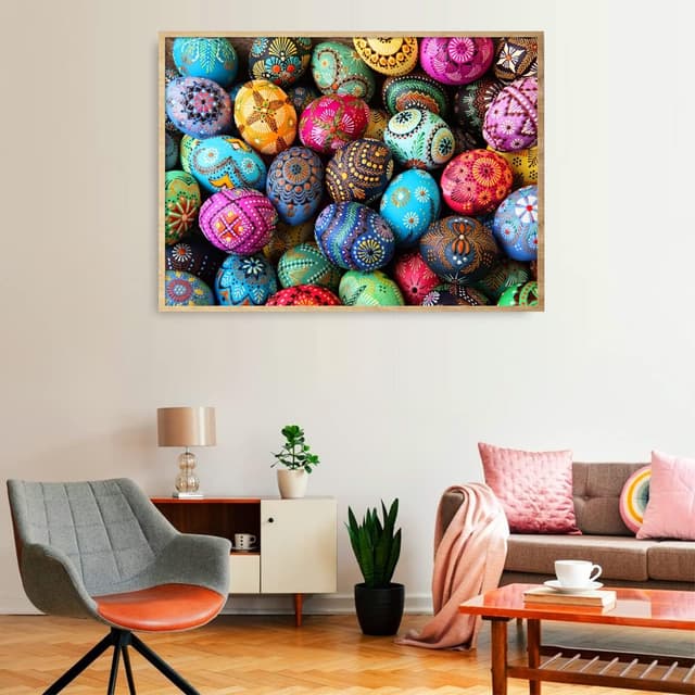 Detalle de HUADADA 1000-Piece Jigsaw Puzzle for Adults (Spring Easter Egg Theme), 70cm x 50cm