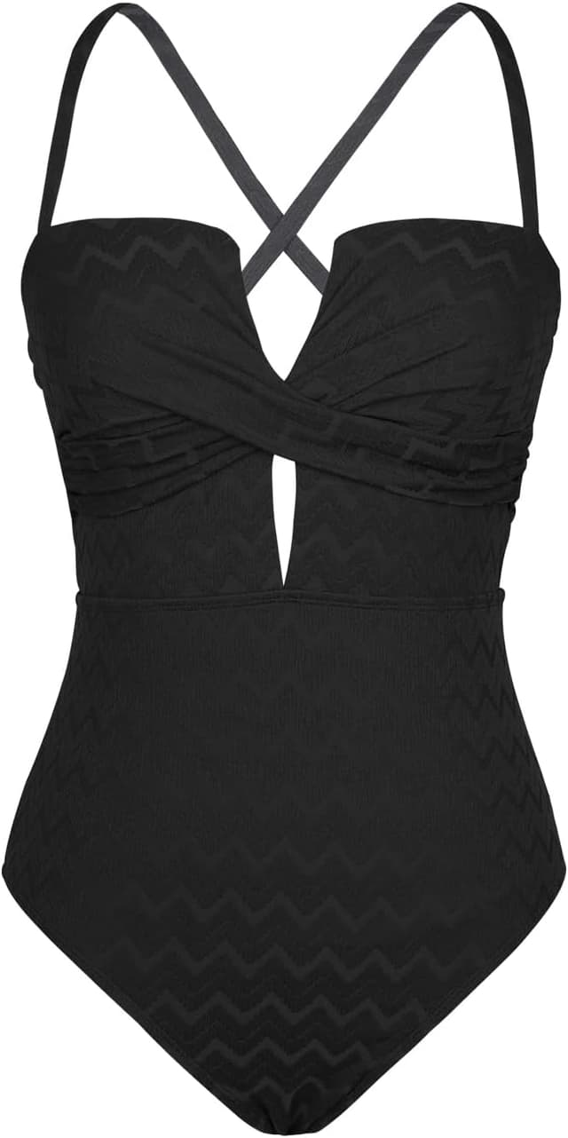 Detalle 2 de CUPSHE Costume da bagno donna a una pezzo con scollo profondo e effetto avvolgente