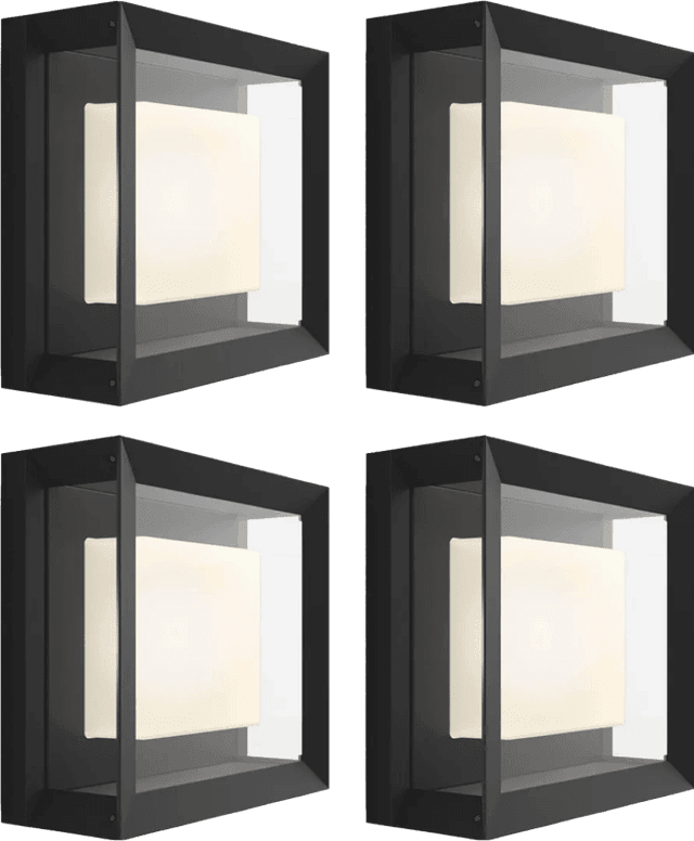 Detalle de Philips Hue Econic Wandleuchte 4er-Pack
