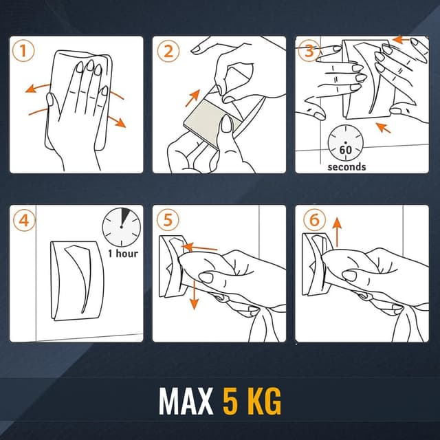 Thumbnail 5 de RICOO MH017-5 Ganchos Adhesivos Modernos para Pared