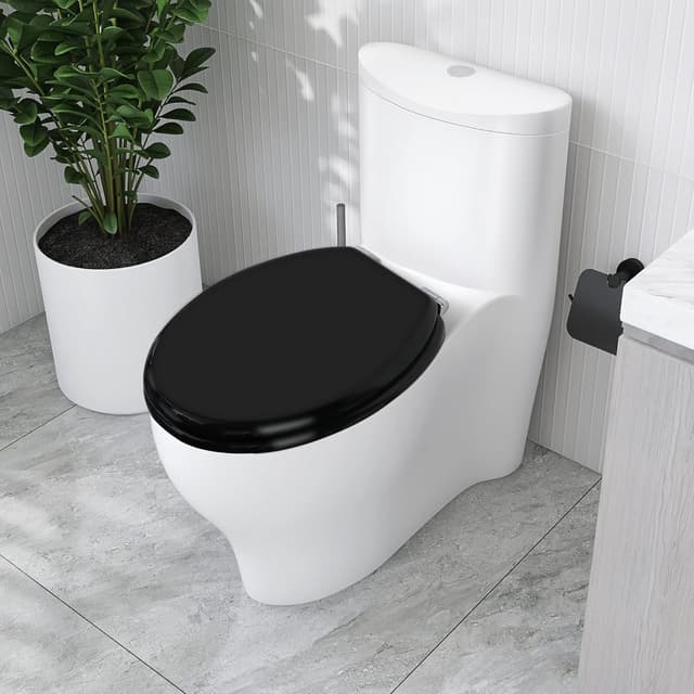 Thumbnail 6 de Angel Shield Wooden Toilet Seat with Adjustable Soft Close Hinges