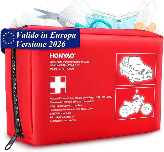 Detalle de HONYAO kit pronto soccorso DIN 13164 22x14x6