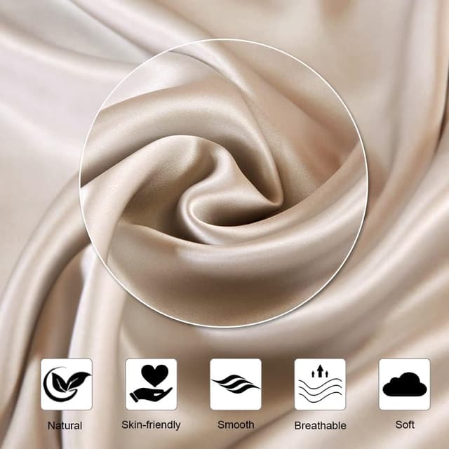 Thumbnail 6 de SeidenKissenbezug 80x80 Ravmix aus Maulbeerseide – 1 Kissenbezug mit verstecktem Reißverschluss, Beige