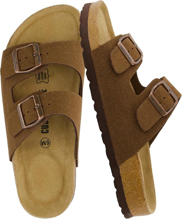 Detalle de CUSHIONAIRE Lane Cork Footbed Sandals with Arch Support 👡
