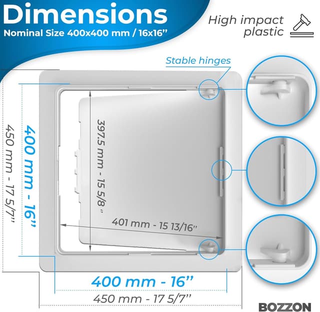 Detalle 2 de Drywall access panel 400 x 400 mm