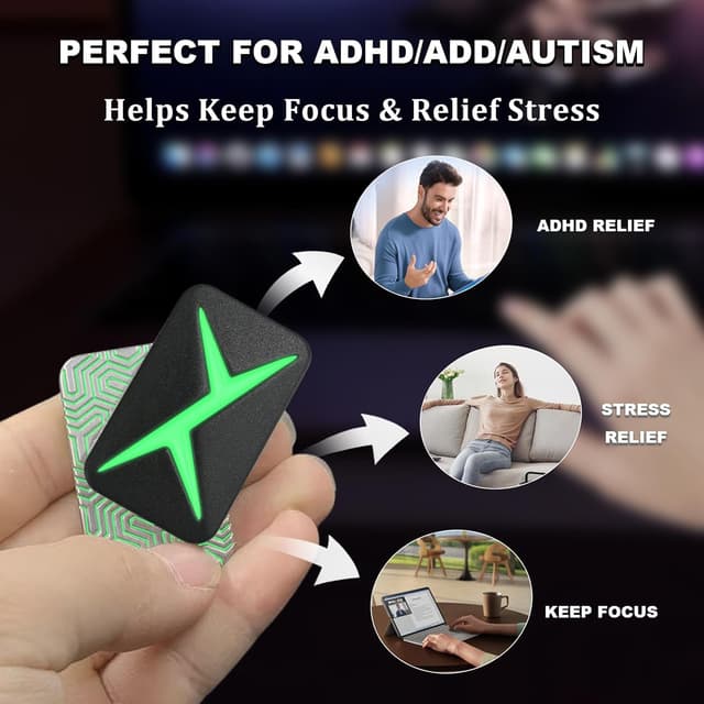 Thumbnail 6 de HIDEDC Breakthrough Fidget Slider (Trackless EDC) in Black/GLoW