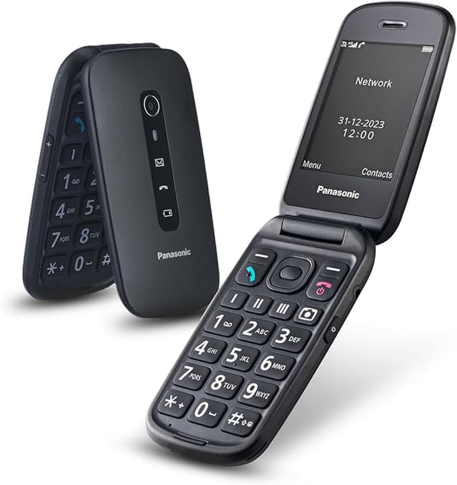 Detalle de Panasonic KX-TU550EXB 📱 Teléfono Clamshell para Mayores 4G