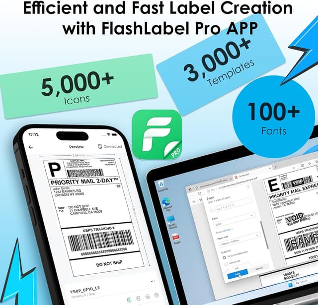 Thumbnail 5 de KNAON Y41BT 4x6 Shipping Label Printer 🖨