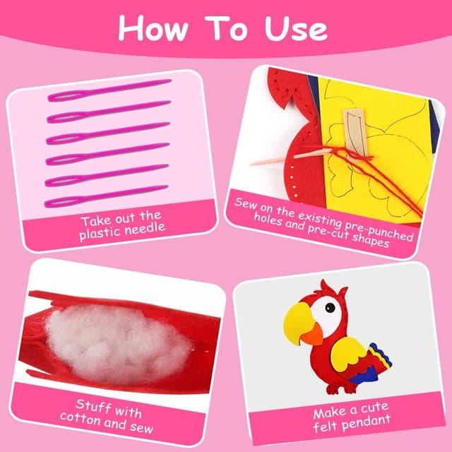 Thumbnail 2 de Vicloon Kit de Costura Infantil de Animales 🧵 para Niños 6+