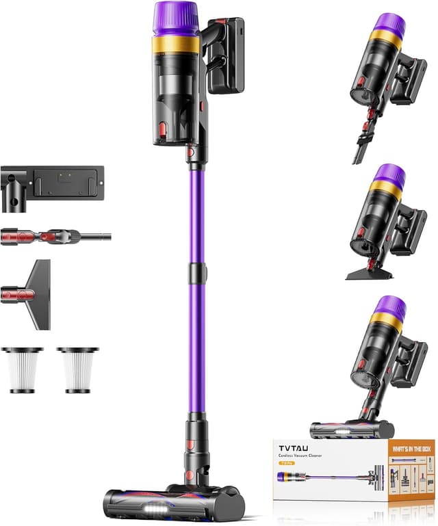 Detalle de TVTAU Akku Staubsauger Kabellos Tierhaare