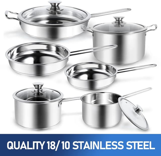 Thumbnail 6 de Aufranc 10-Piece Stainless Steel Cookware Set