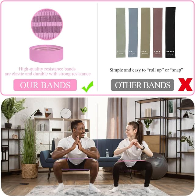 Thumbnail 4 de Fabric Resistance Bands 5 Levels resistance bands