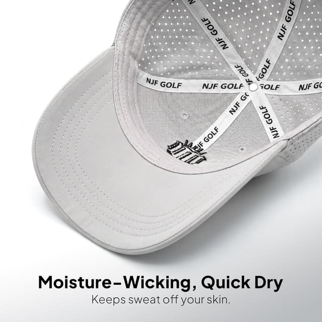 Detalle de NJF Golf Hat Men – Breathable Adjustable Golf Cap with Tee Holder & Ball Marker
