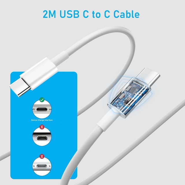 Detalle de 25W USB-C Ladegerät-Set (2er Pack) mit 2-m-Schnellladekabeln für iPhone & iPad
